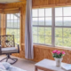 cabin rental sunroom views